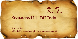 Kratochvill Tünde névjegykártya